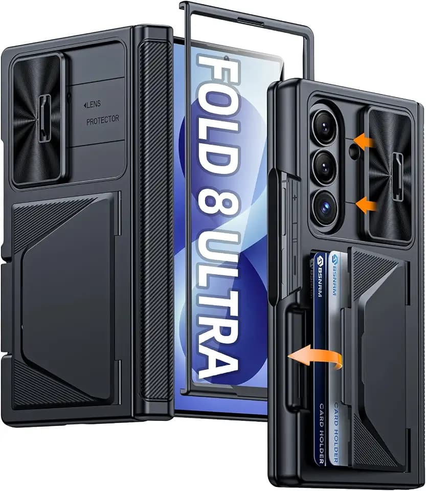 for Samsung Galaxy Z Fold 8 Ultra Case Wallet & HD Screen Protector