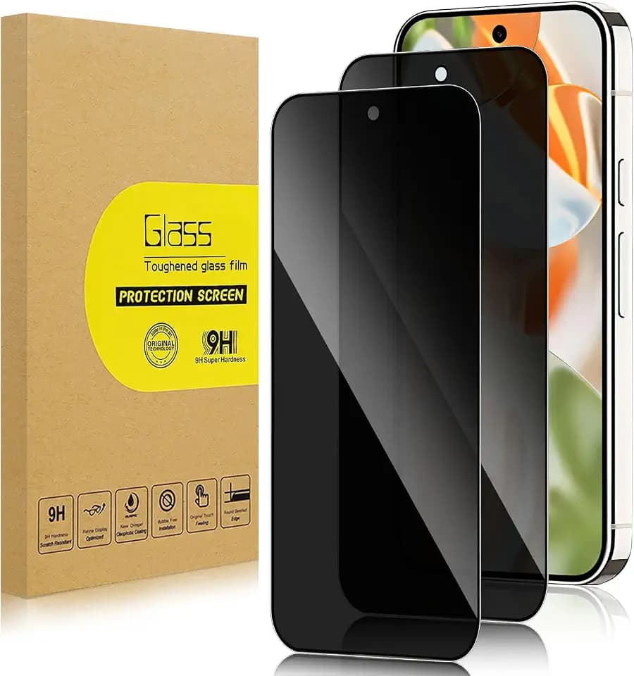 2 Pack Privacy Screen Protector for Google Pixel 9 Pro/Pixel 9