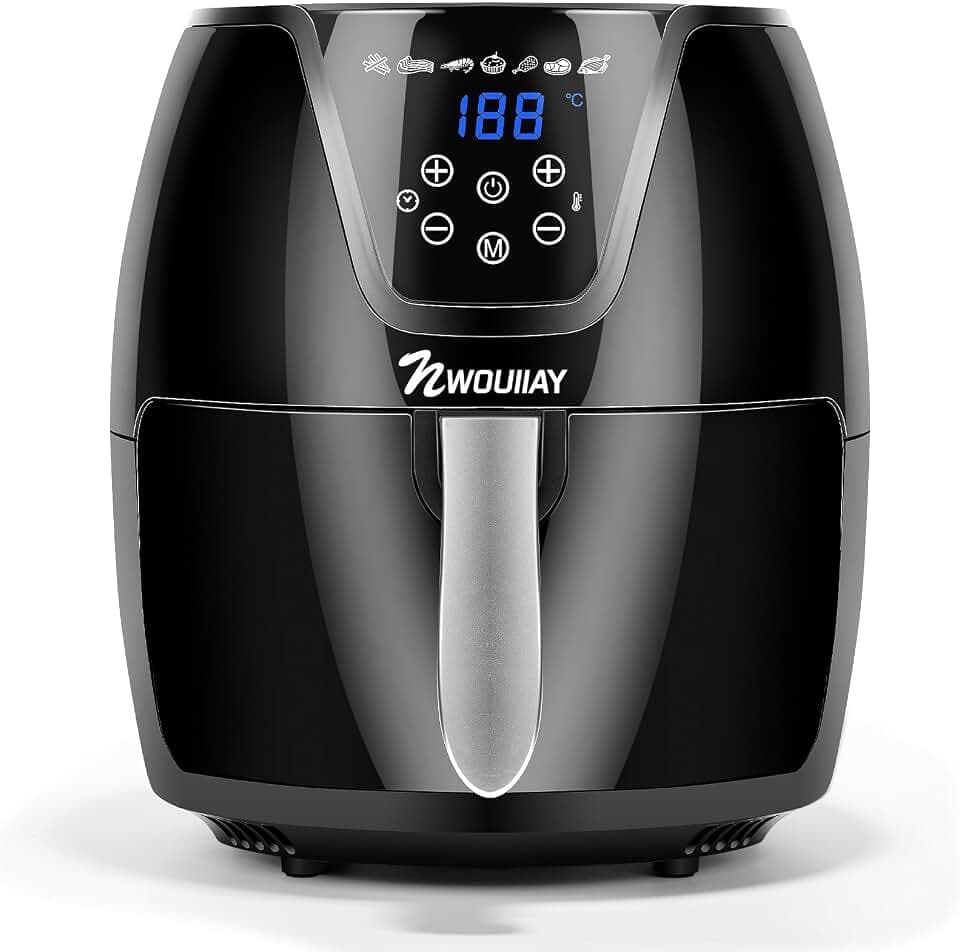 Heißluftfritteuse 5,5L 1800W Air Fryer LED-Touchscreen Frittieren ohne Öl