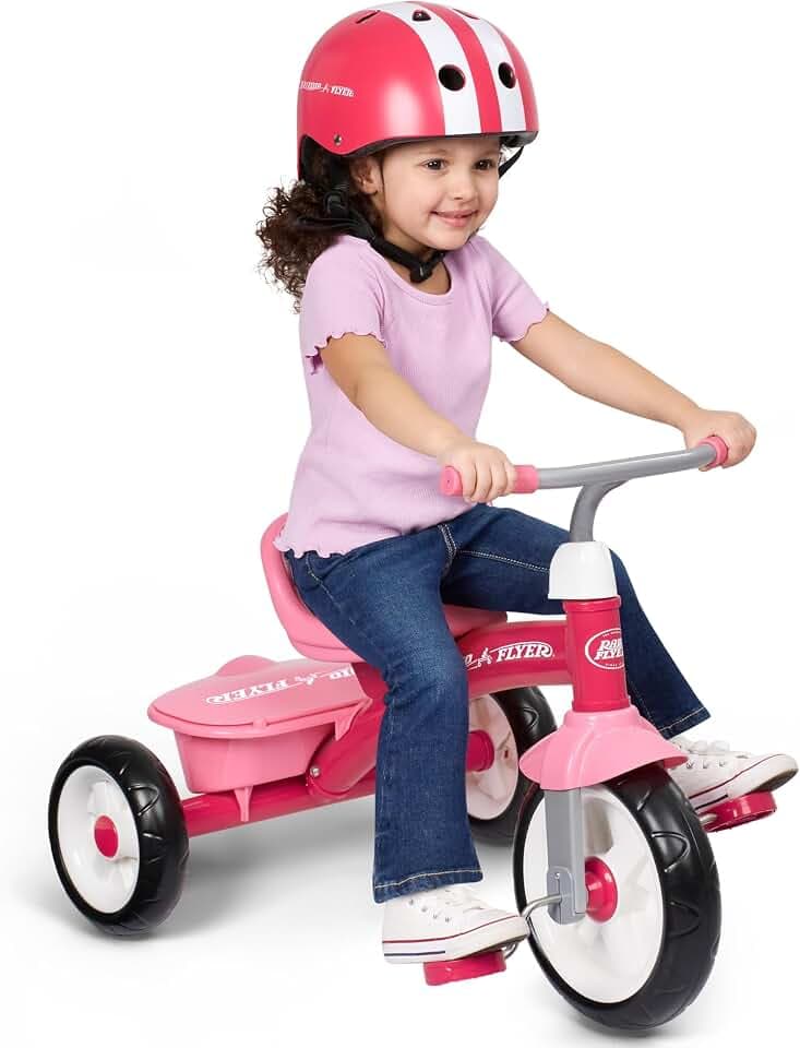 Radio Flyer Pinkfarbenes Dreirad, Dreirad für Kleinkinder im Freien, Alter 2,5 bis 5 Jahre (exklusiv bei Amazon)