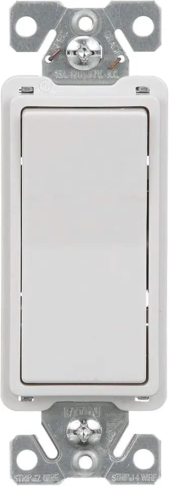 Eaton 7504W-SP-L 15-Amp, 120-Volt Standard Grade 4-Way Decorator Switch, White