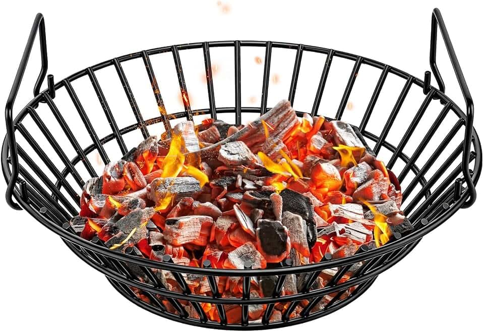 14 Inch Stainless Steel Charcoal Basket for Kamado Joe, Black