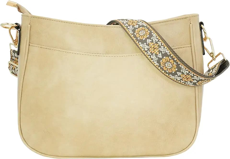Crossbody Bag for Women, Bohemian Wide Strap
