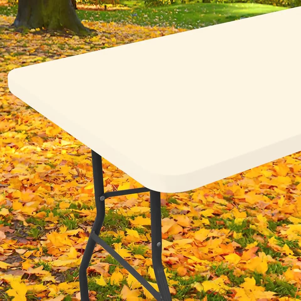 Moosfor Rectangle Spandex Fitted Table Cloth, 6FT Elastic Tablecloth