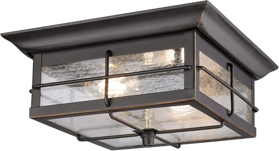 Westinghouse 6578400 Orwell 2-Light Outdoor Flush Mount, Oil Rubbed Bronze