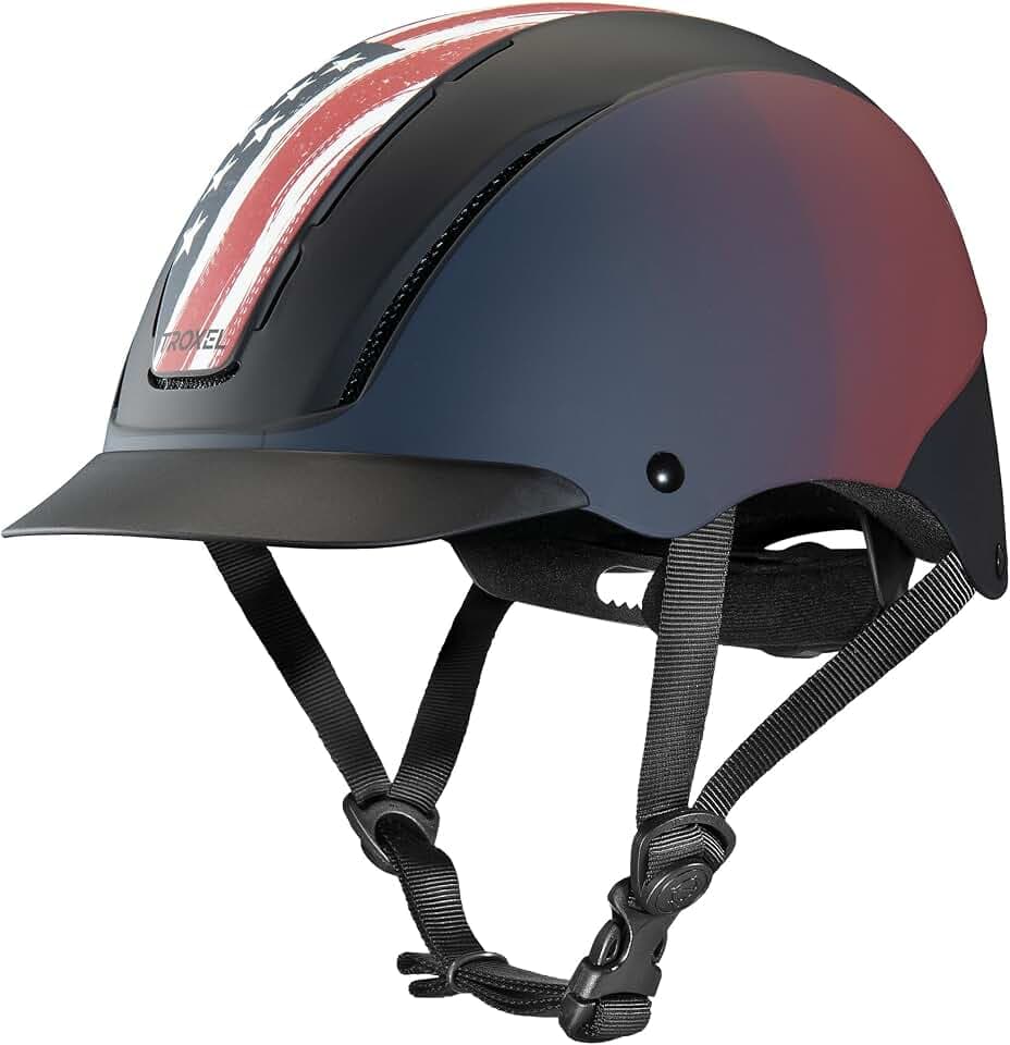 Troxel Spirit Duratec Full Coverage Horse Riding Helmet, Adjustable Fit