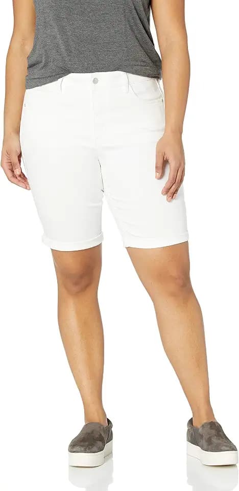 NYDJ Women's Plus Size Briella Roll Cuff Denim Shorts