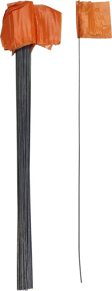 Mutual Industries 15901-145-30 Wire Marking Flags, 2.5"x 3.5"x 30", Glow Orange (Pack of 1000)