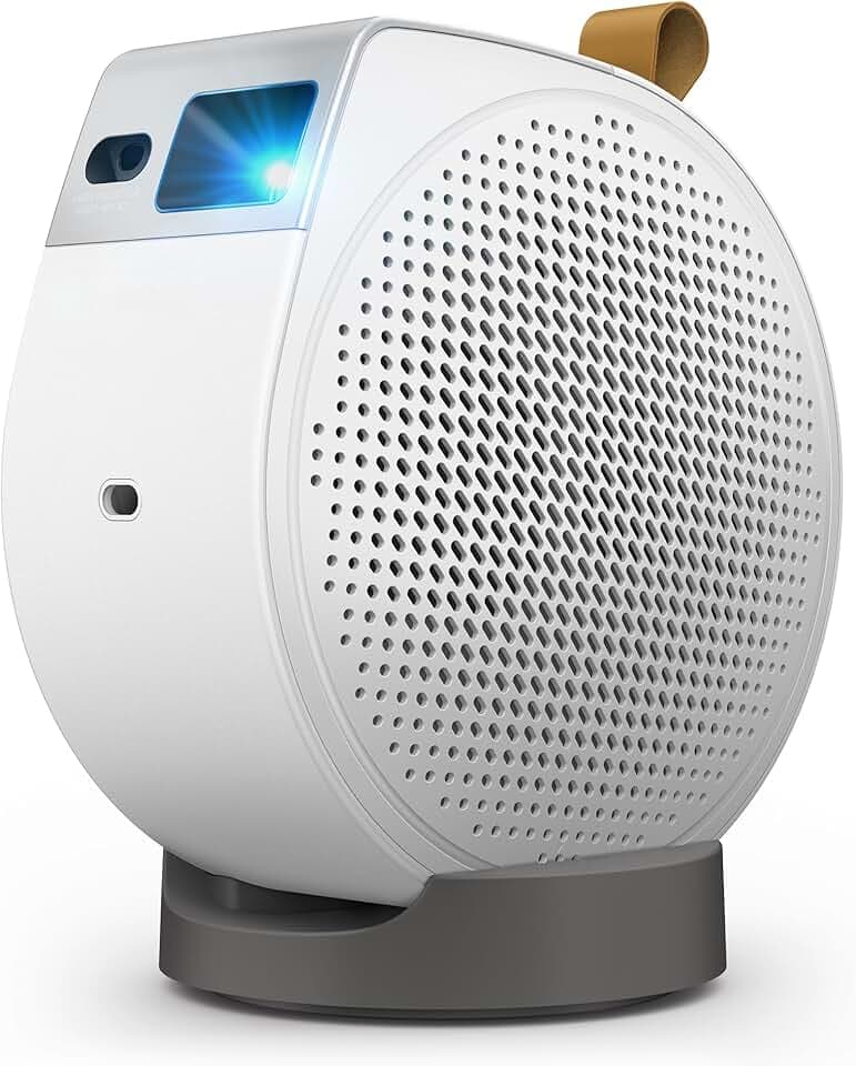 BenQ GV50 1080p Laser Tragbarer Deckenprojektor mit Stativfuß | Drehbare Winkelprojektion | 500 ANSI Lumen | 18W Bass Bluetooth Lautsprecher | Google TV mit Netflix | Chromecast & AirPlay | Autofokus