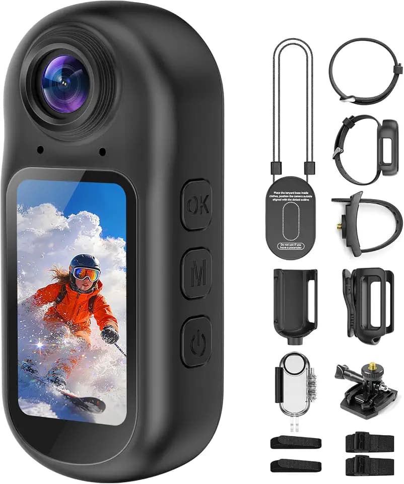 4K Mini Body Camera with EIS 6-Axis Stabilization,POV Action Camera