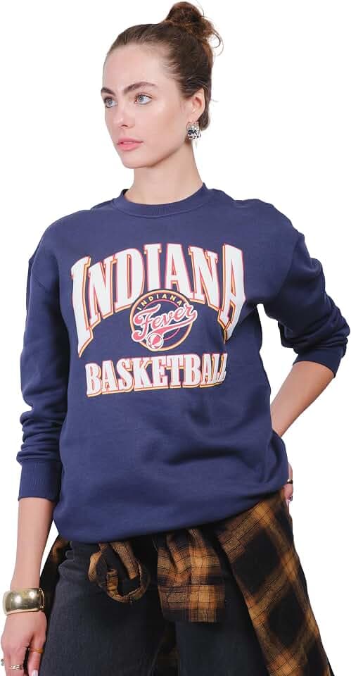 Ultra Game Women's WNBA Official Super Soft Oversized Crew Sweatshirt