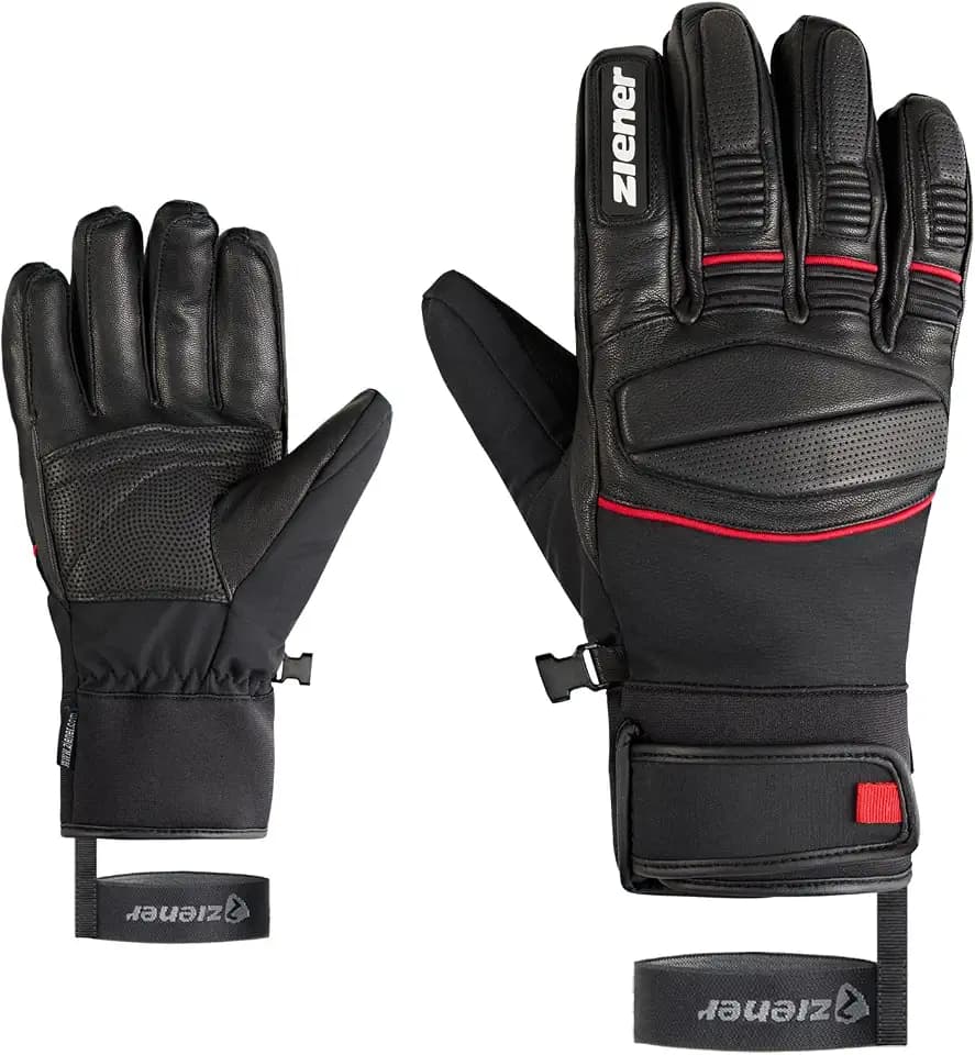 Ziener Herren GOMIN-Z Ski-Handschuhe/Wintersport | wasserdicht Lederinnenhand PFC frei