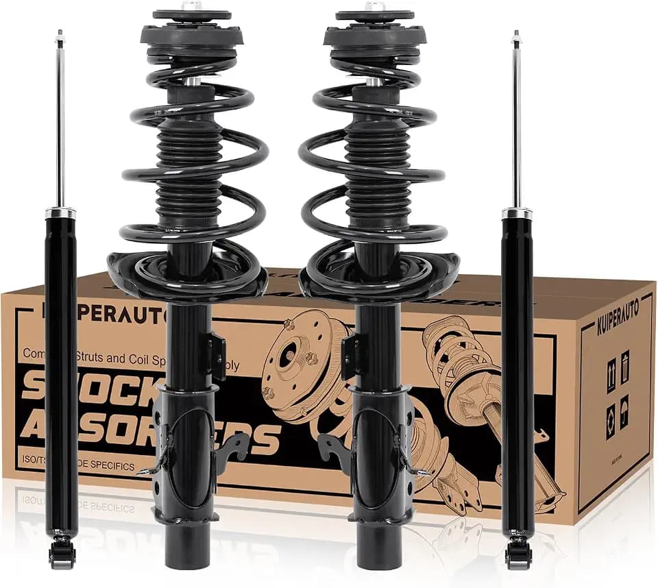 KUIPERAUTO Front and Rear Quick Struts w/Coil Spring Compatible for 2013-2018 Ford Focus 172908 172907 349194