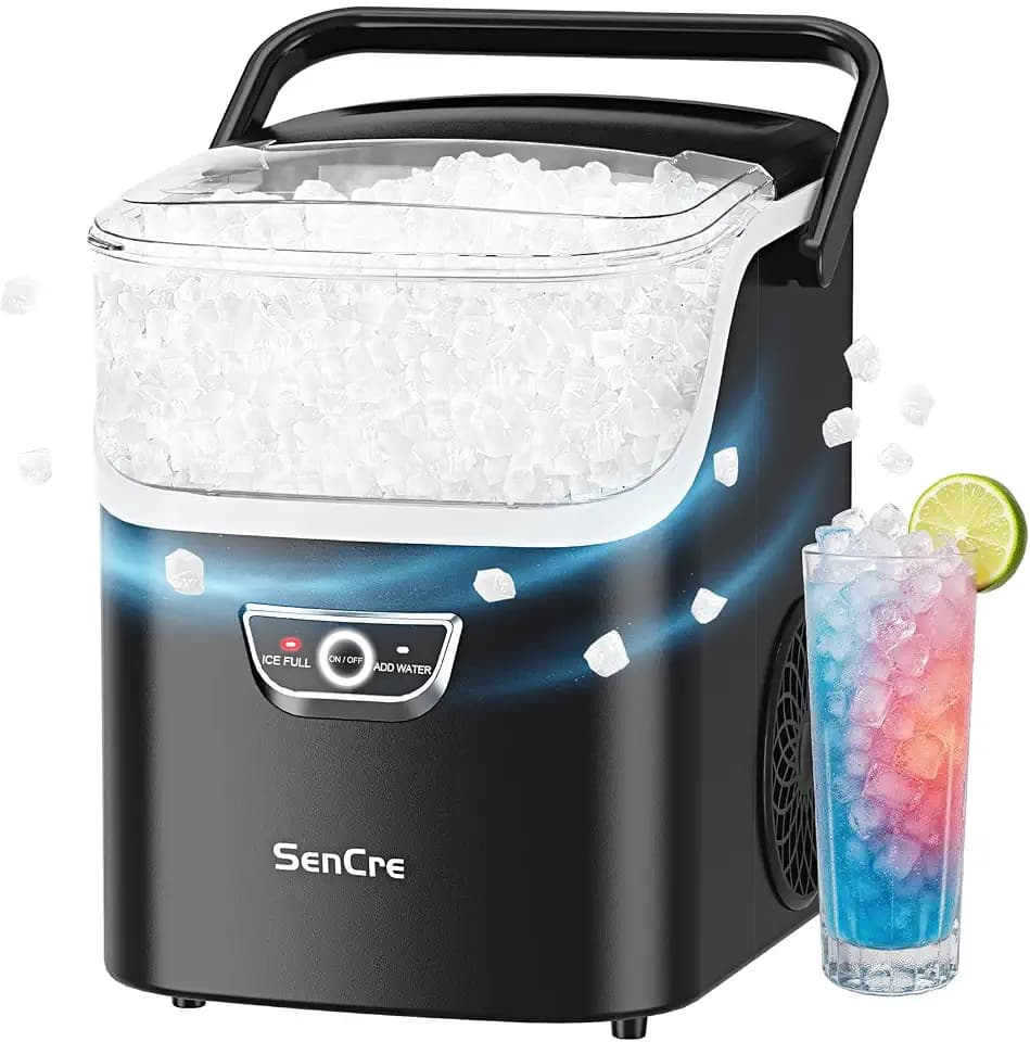 Nugget Ice Maker with Handle 40lbs/Day