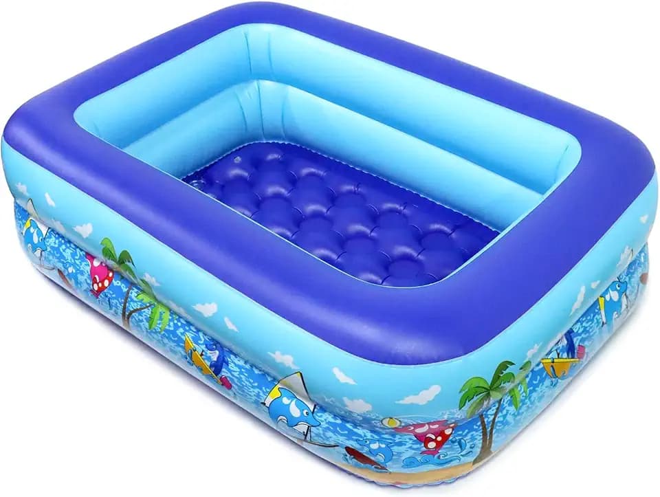 Aufblasbares Kinderbecken 110cm Verstärktes PVC Planschbecken