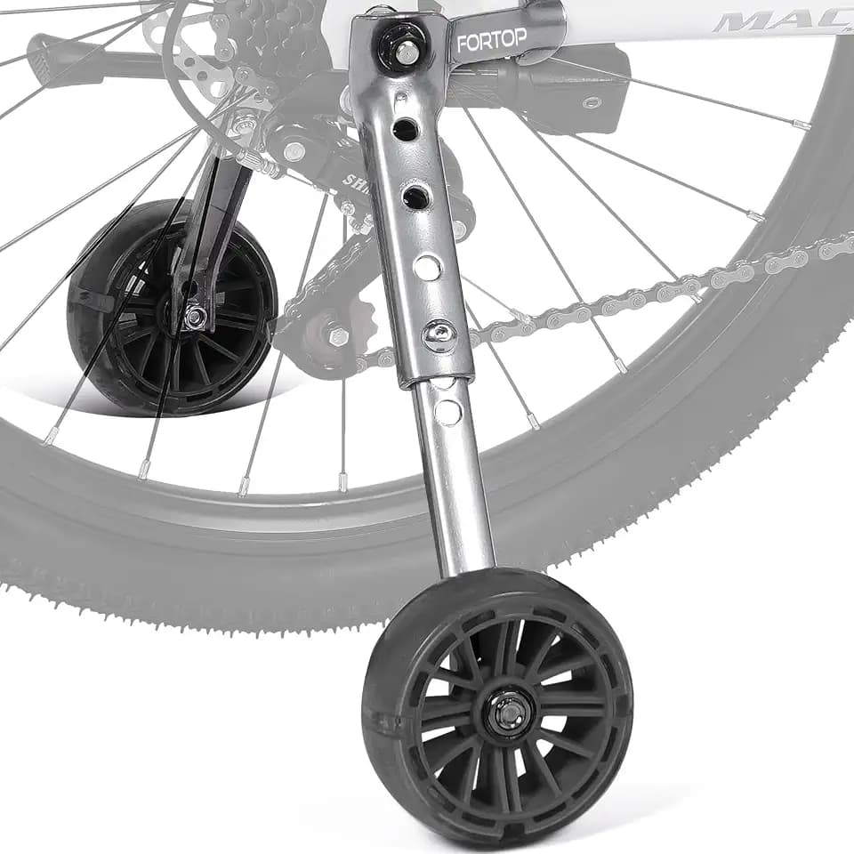 Stützräder für Kinderfahrräder mit Schaltung, breite Räder, geeignet für 16–22 Zoll (Schwarz, 16 Zoll-22 Zoll)