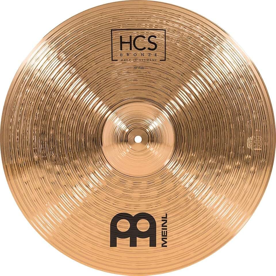 Meinl Cymbals HCS Bronze Ride 20 Zoll (Video) Schlagzeug Becken (50,80cm) B8 Bronze, Traditionelles Finish (HCSB20R)