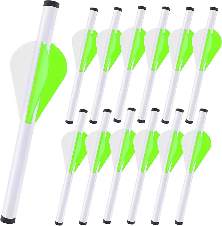12 Packs Arrow Fletching with 2 Inch Arrow Vanes, Shrink Fletch Stretch Arrow Wraps Universal Fit for Arrows and Bolts, DIY Archery Fletching Tool