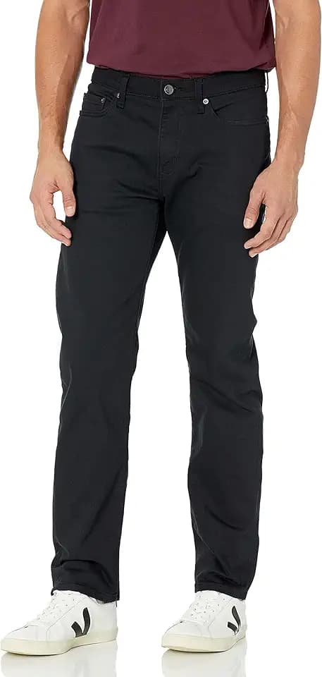 Amazon Essentials Men's Straight-Fit Stretch Jean, Light-Stretch Denim