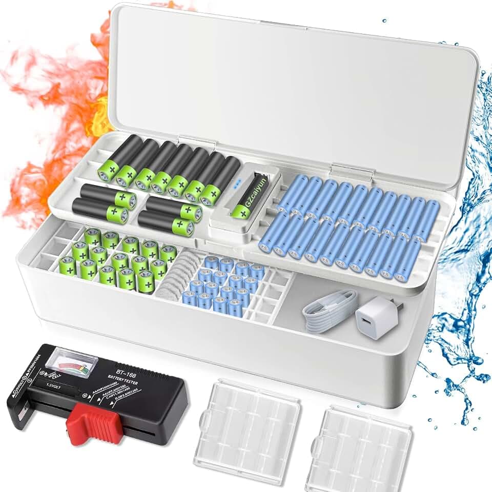 Batterie Aufbewahrungsbox, Doppellagige batteriebox aufbewahrung