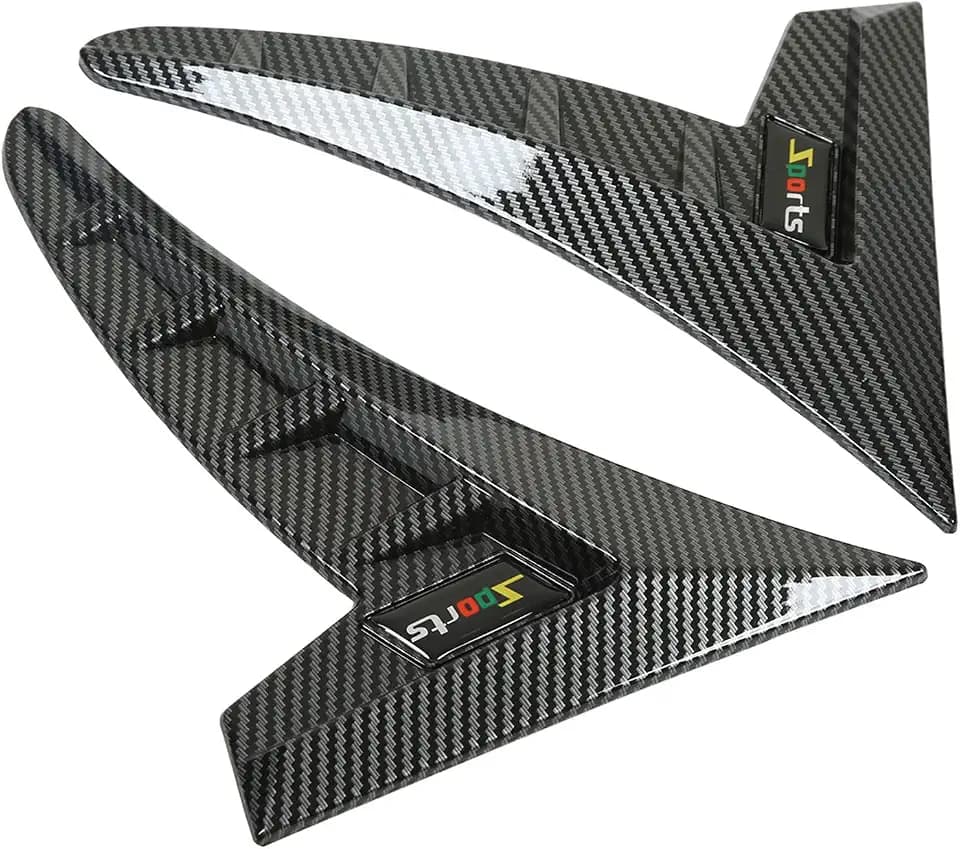 Side Air Vent Cover Pair of Side Air Vent Trim Sport TPU High Toughness Universal Side Air Outlet Frame for Car (Carbon Fiber)