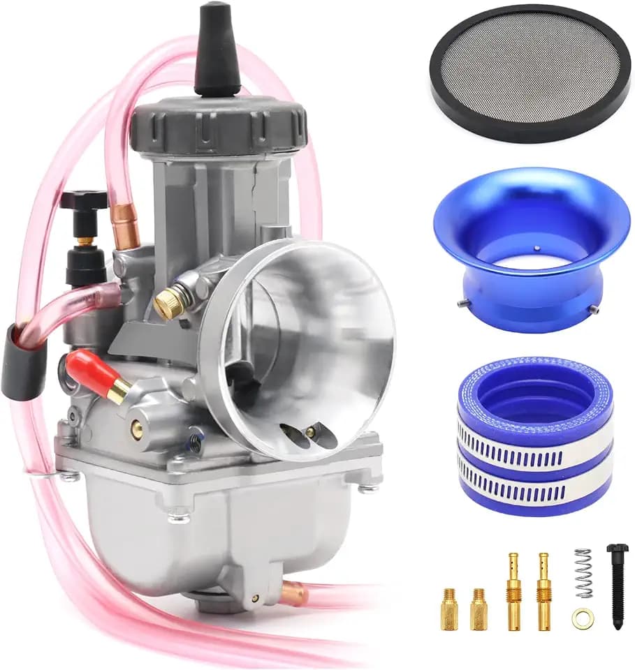 PWK 36mm Carburetor Kit Motorcycle Racing Carb with Air Filter Intake Manifold Boot Universal For 300cc to 400cc Pit Dirt Bike Motocross Enduro On/Off Road ATV Quad Scooter (36mm)
