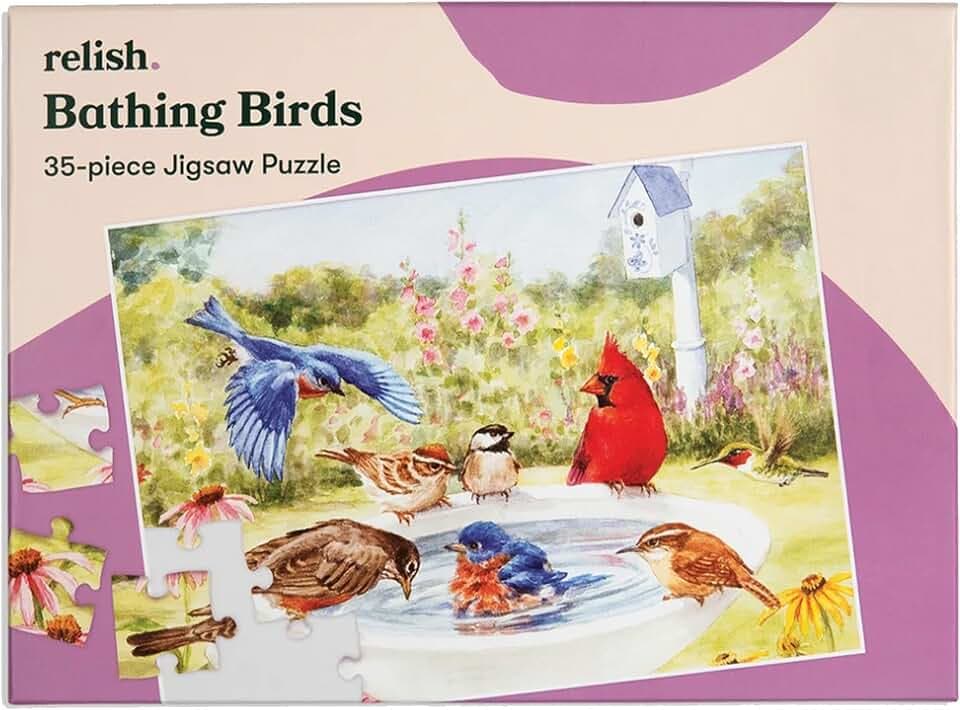 Relish Großes 35-Teile-Puzzle für Senioren mit Demenz – Badende Vögel