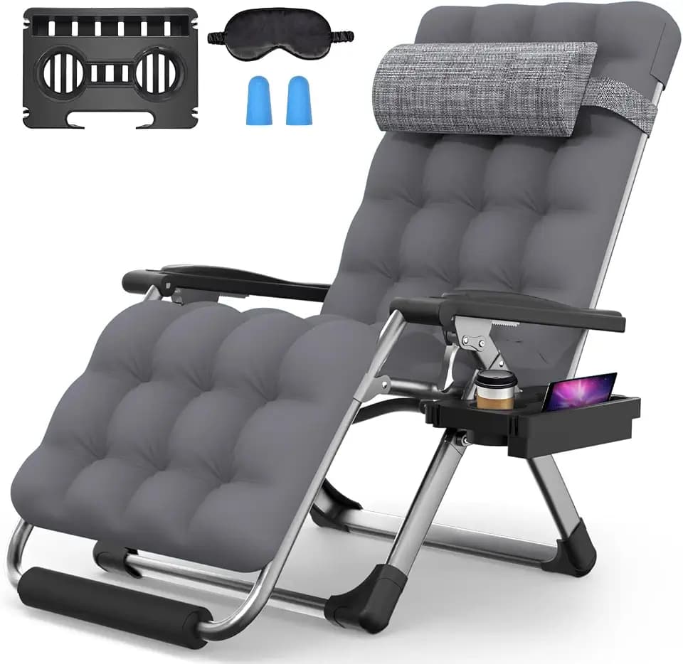 Suteck Oversized Zero Gravity Chair, 29" XL Reclining Lounge Chairs