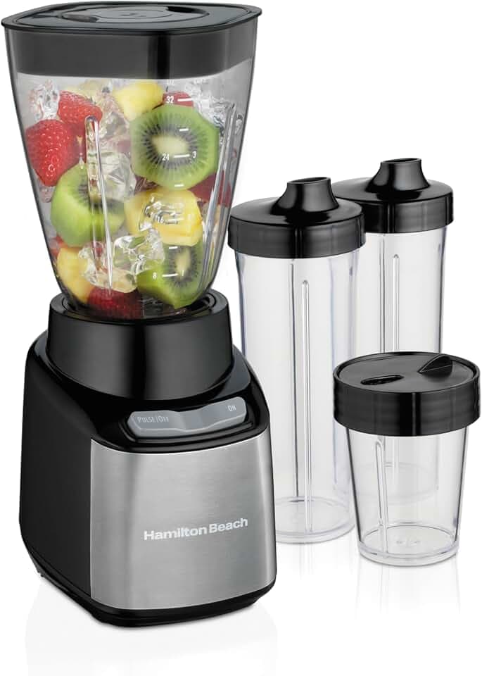 Hamilton Beach MultiBlend Blender for Smoothies with BPA Free 32 oz. Jar