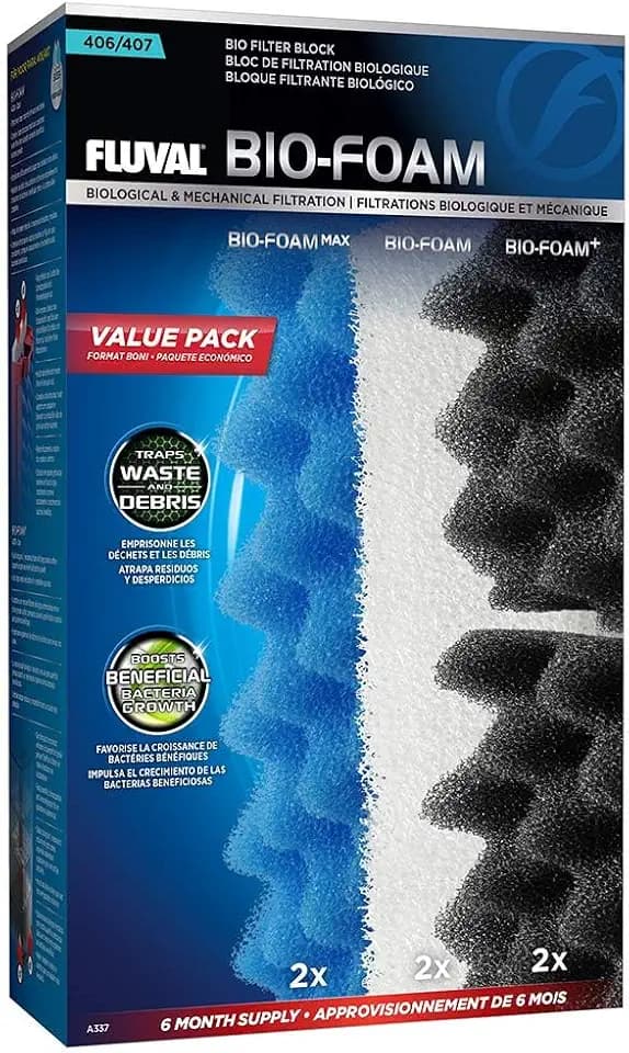 Fluval 406/407 Bio Foam Value Pack, Replacement Aquarium Filter Media