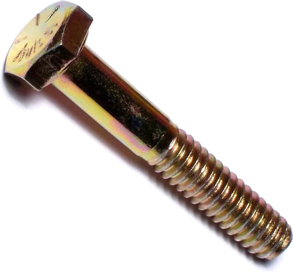 Hard-To-Find Fastener Grade 8 Hex Cap Coarse Large Bolts, Bulk Pack, Steel Hex Bolts for Construction, Home Improvement, 1/4-20 x 1-1/2, Pack of 50
