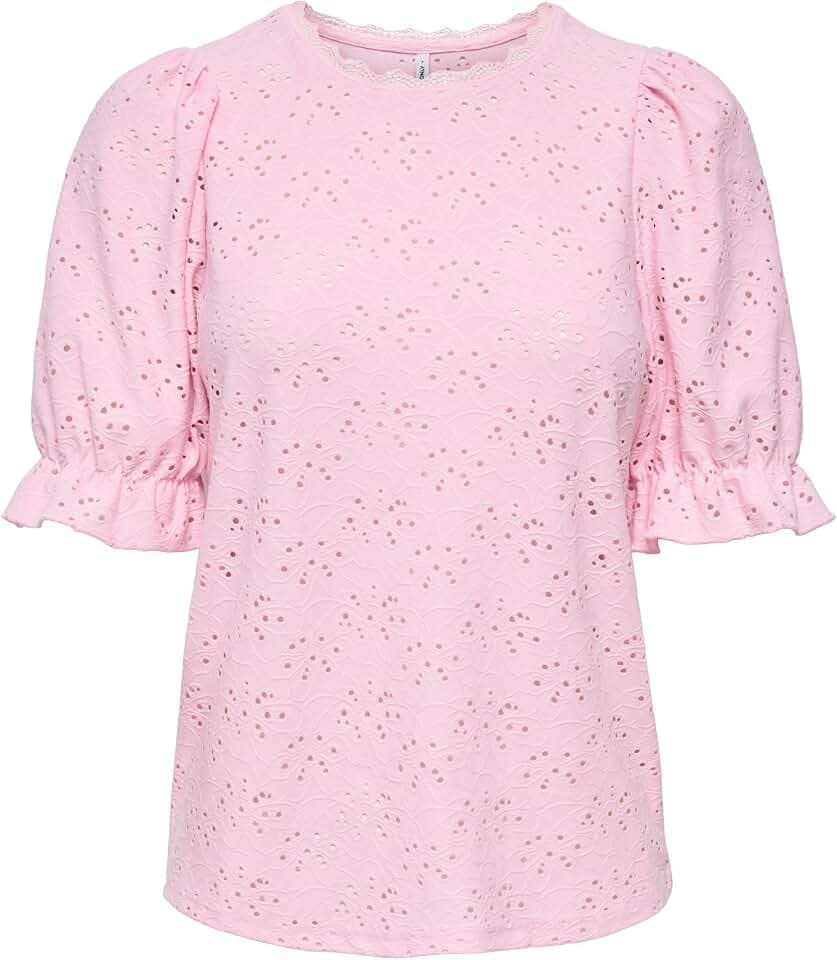 ONLY Damen Onlnew Smilla Life S/S Puff Top JRS Noos