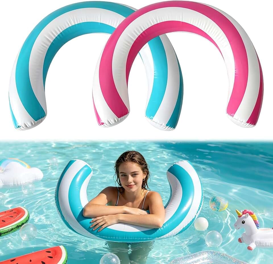 Luftmatratze Pool 2 Stück Gebogene Aufblasbare Poolnudeln Schwimmring Schwimmnudeln Wasser Schwimmnudel Pool Spielzeug Erwachsene Poolnudeln Wasserspielzeug für Sommerpool Party