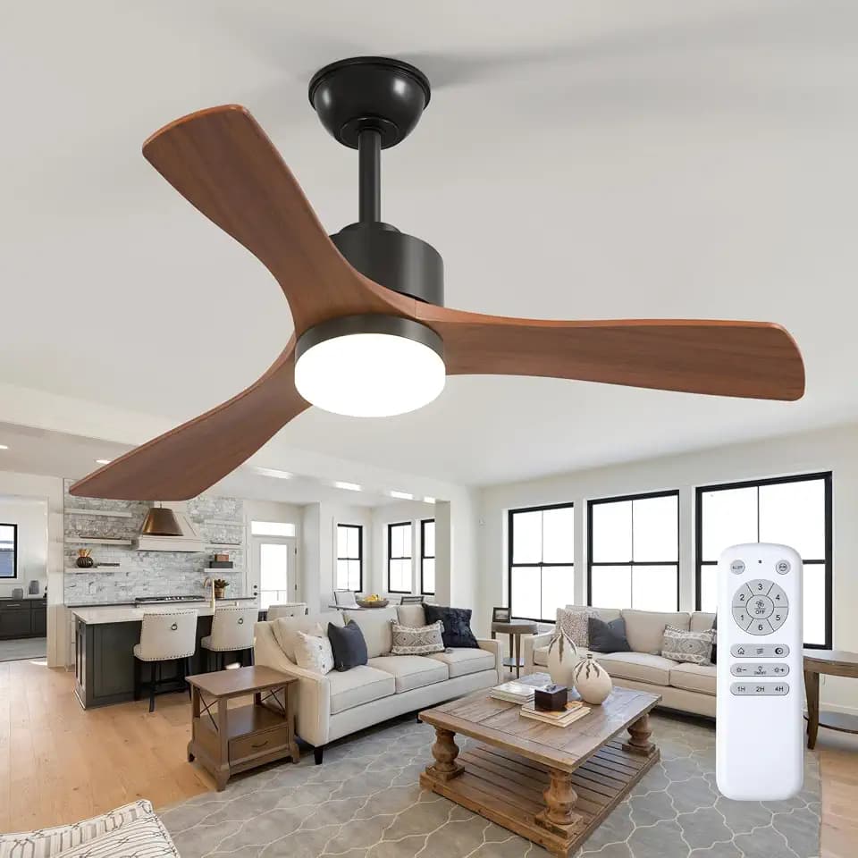 addlon 42 Inch Solid Wood Ceiling Fans with Lights and Remote Control