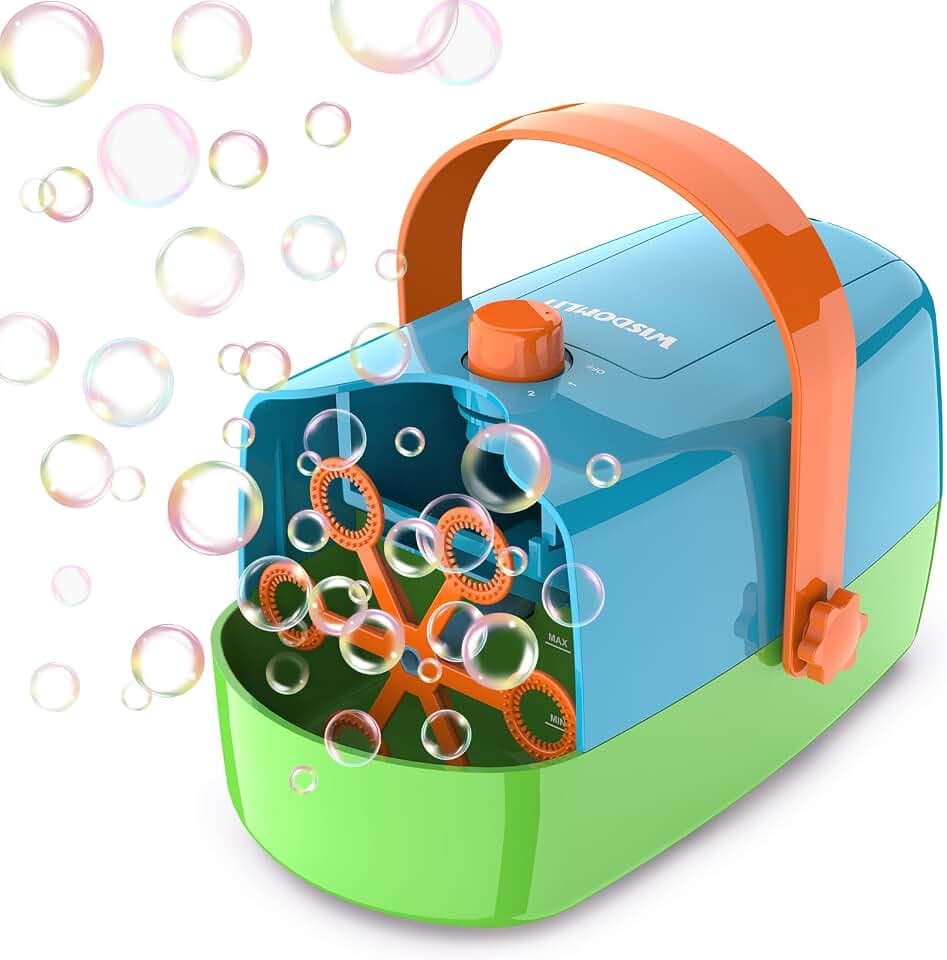 Wisdomlit Bubble Machine, Automatic Bubble Blower, 3-in-1 Bubble Maker