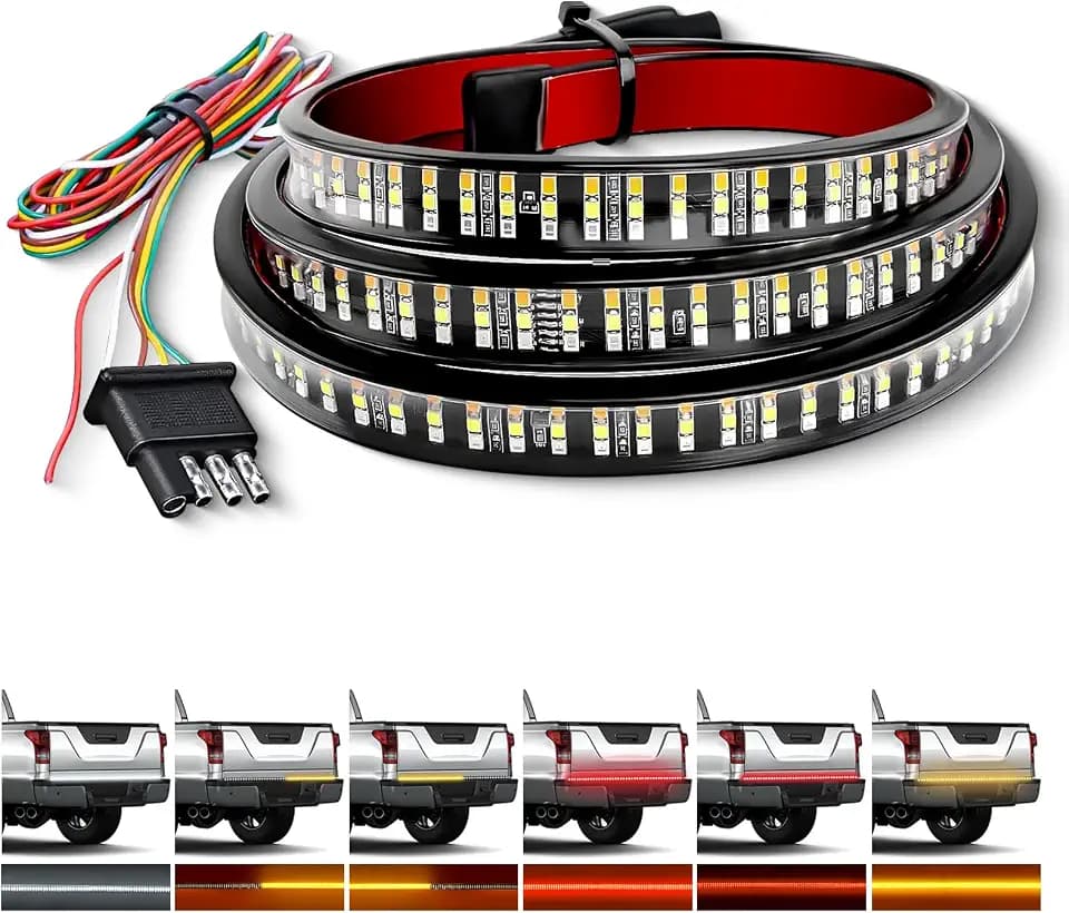 GOOACC Truck Tailgate Light Bar 48" Triple Row 360 LED Strip