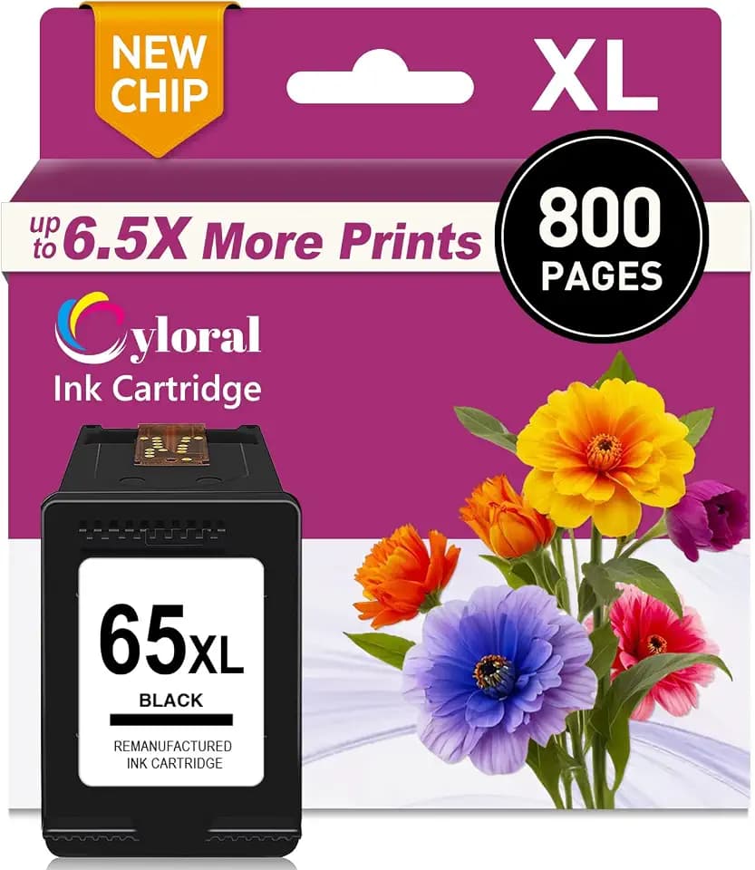 65XL Black Ink Cartridge for Hp65 Ink for Hp Deskjet 3755 2600 2652