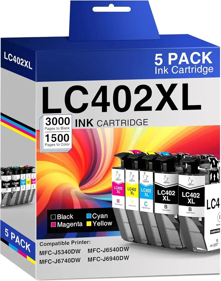 LC402XL Ink Cartridges for Brother Printer MFC-J5340DW MFC-J6940DW