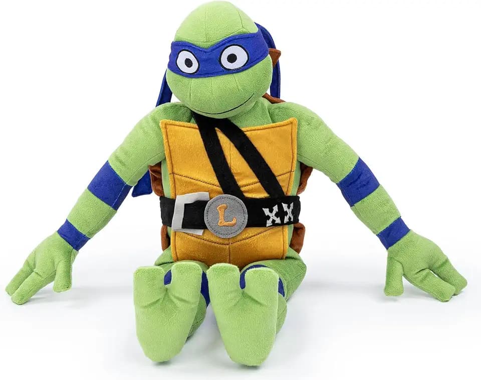 Jay Franco Nickelodeon Teenage Mutant Ninja Turtles Leonardo Plush Pillow Buddy - Super Soft Stuffed Character Pillow - Polyester Microfiber, 26 Inches