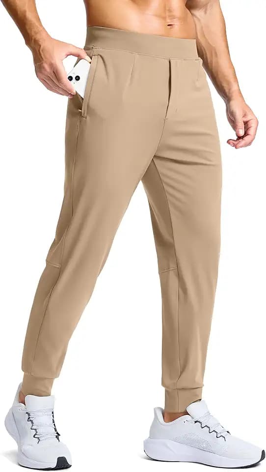 G Gradual Men's Golf Joggers Pants with Zipper Pockets Stretch Sweatpants