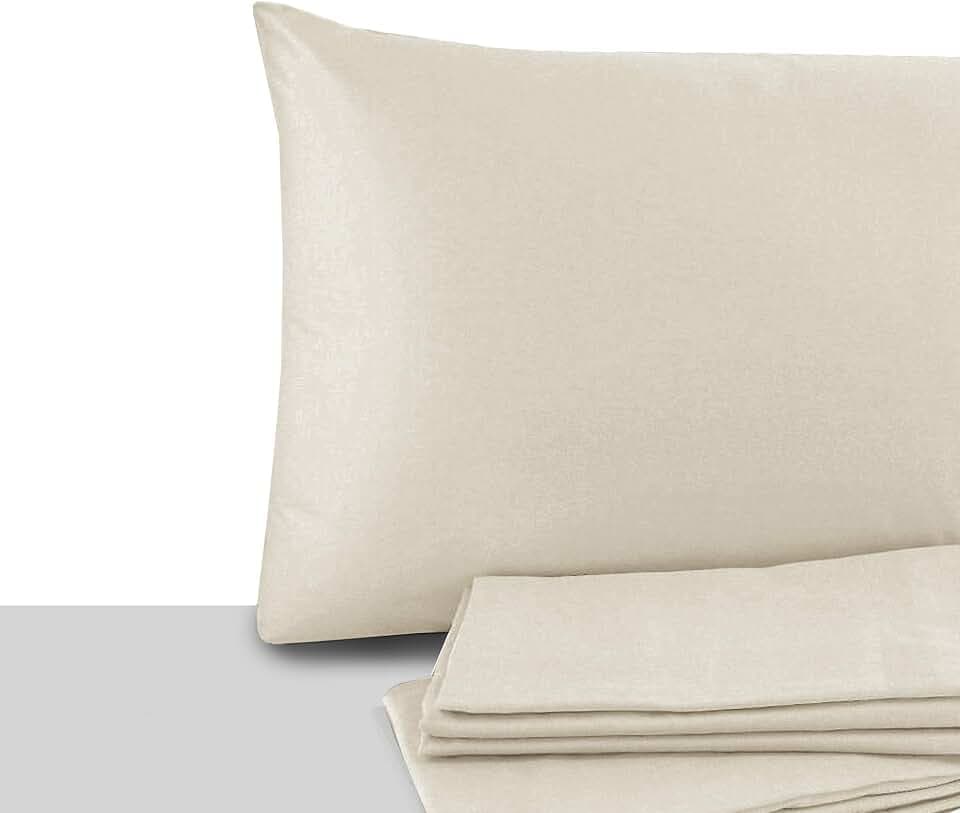 Giovanni Dolcinotti, Kissenbezüge, Doppelbett und Einzelbett, 40 x 80 cm, 100% Baumwolle, hergestellt in Italien, Farbe Sand