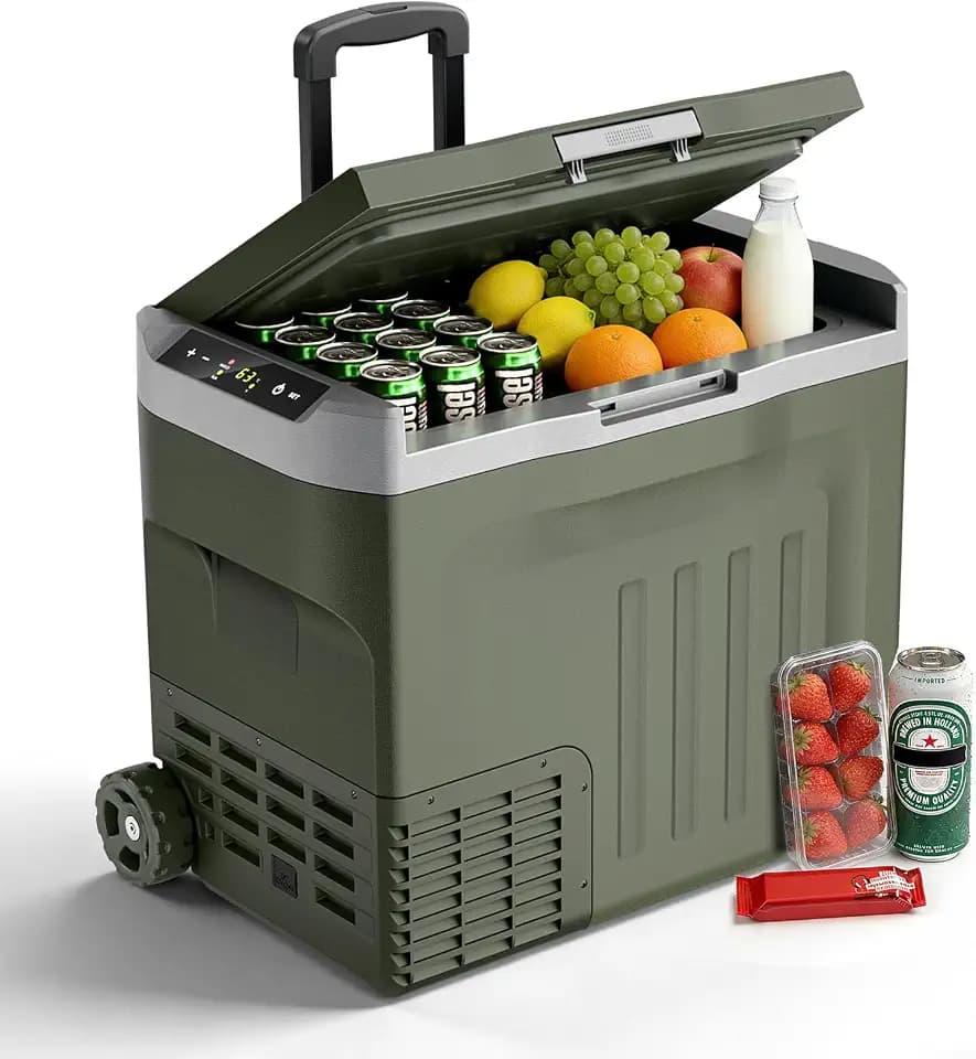 Electactic 12V Car Refrigerator, 42 Quart (40L), Green