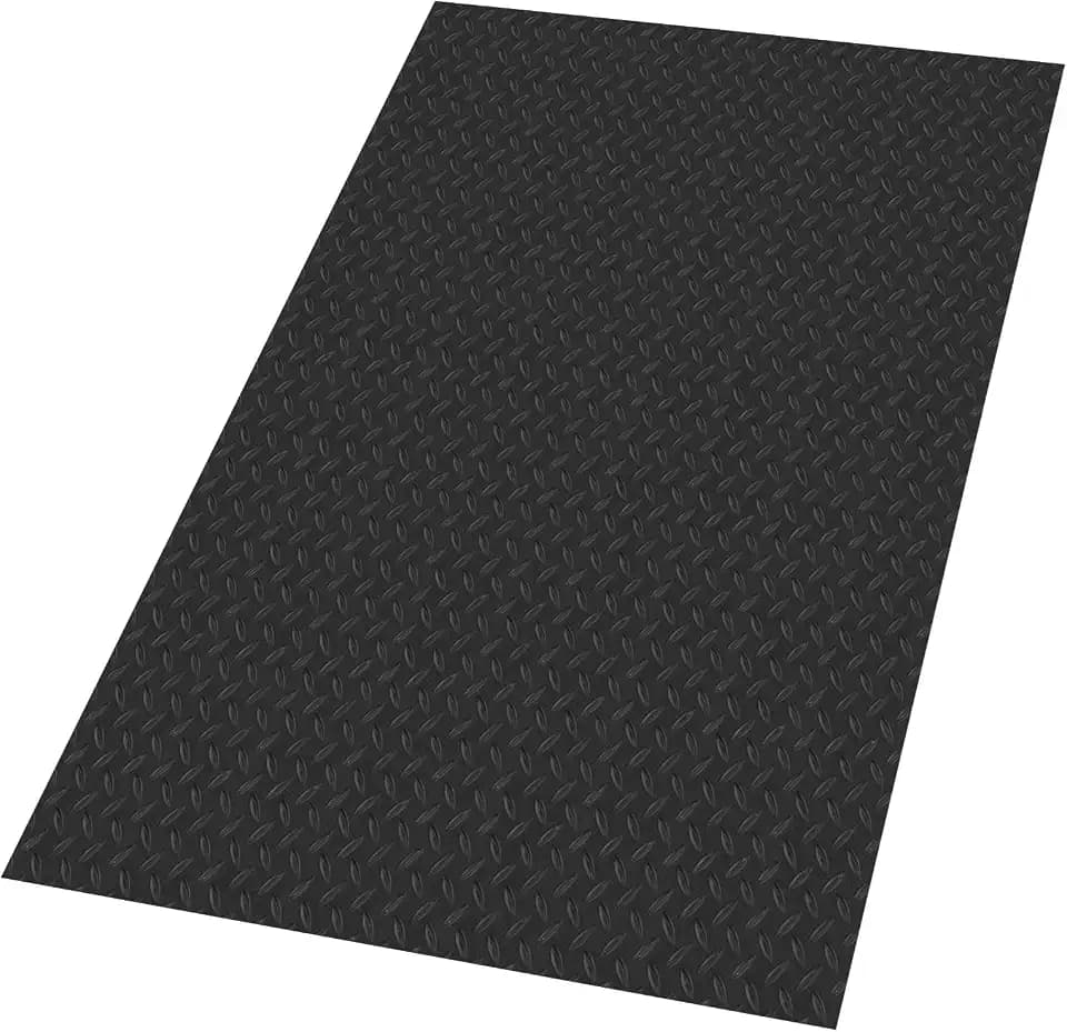 4 x 6 FT Utility Truck Bed Mat, All Weather Truck Bed Liner Mat Universal Size, Plastic Cargo Liner Protection Cargo Mat for Your Truck Van SUV Pickup – Black