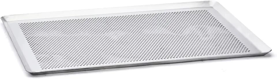 de Buyer, perforiertes Backblech aus Aluminium, 40x30 cm, Mikroperforierung Ø 3 mm, 7367.40, Silber