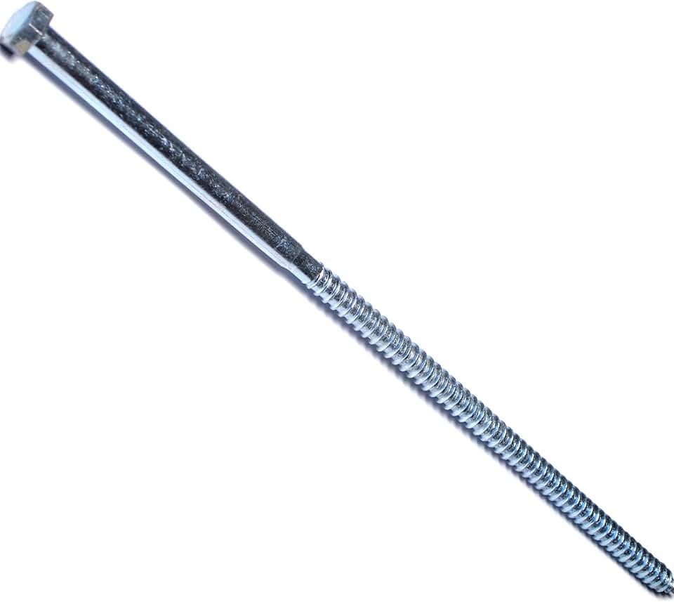 Hard-to-Find Fastener 014973260415 Hex Lag Screws, 3/8 x 12, Piece-50, zinc