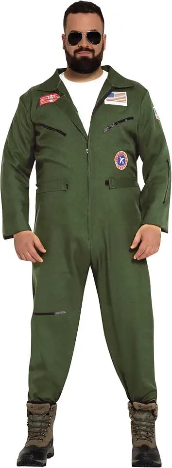 Fiestas Guirca Kostüm Jagdpilot Kostüm Erwachsene Herren Größe XL 54-56