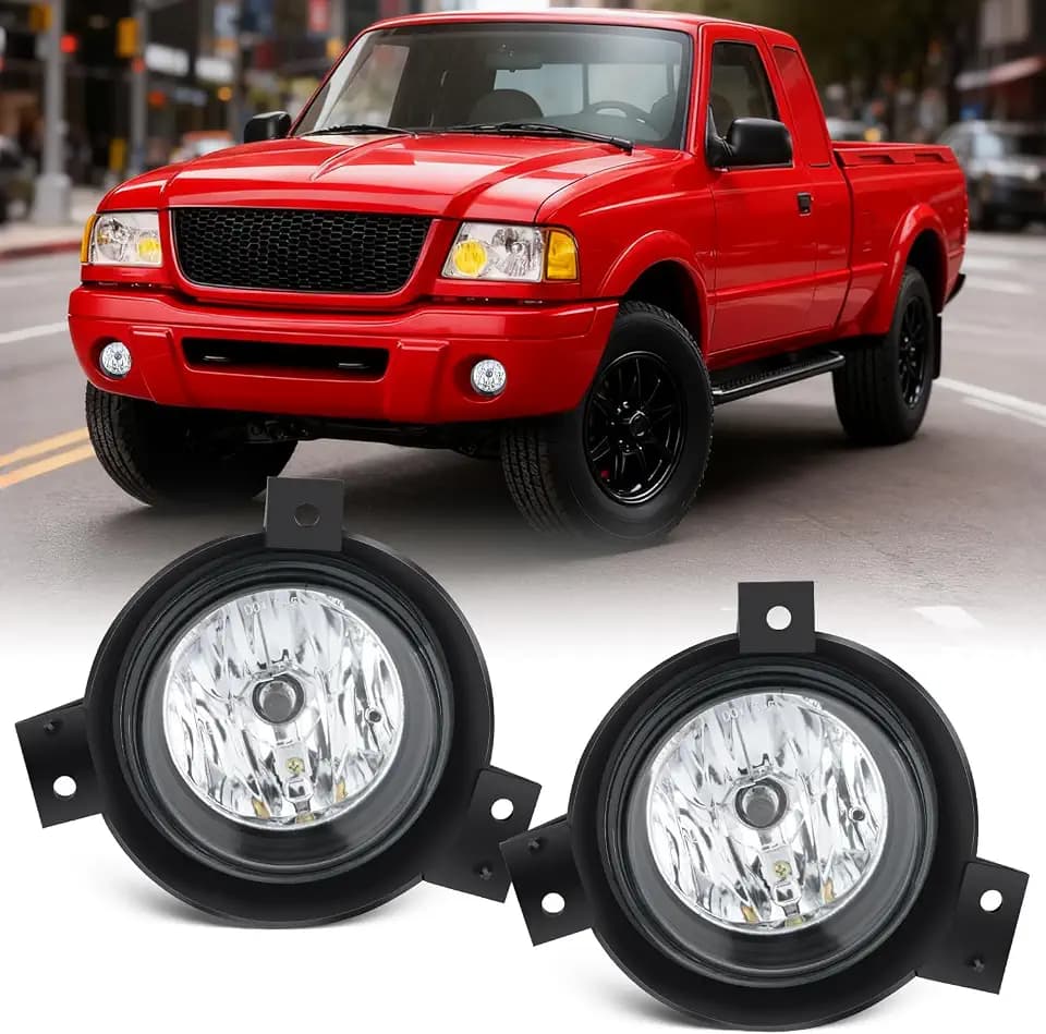 Nilight Fog Lights Assembly Compatible with 2001 2002 2003 Ford Ranger