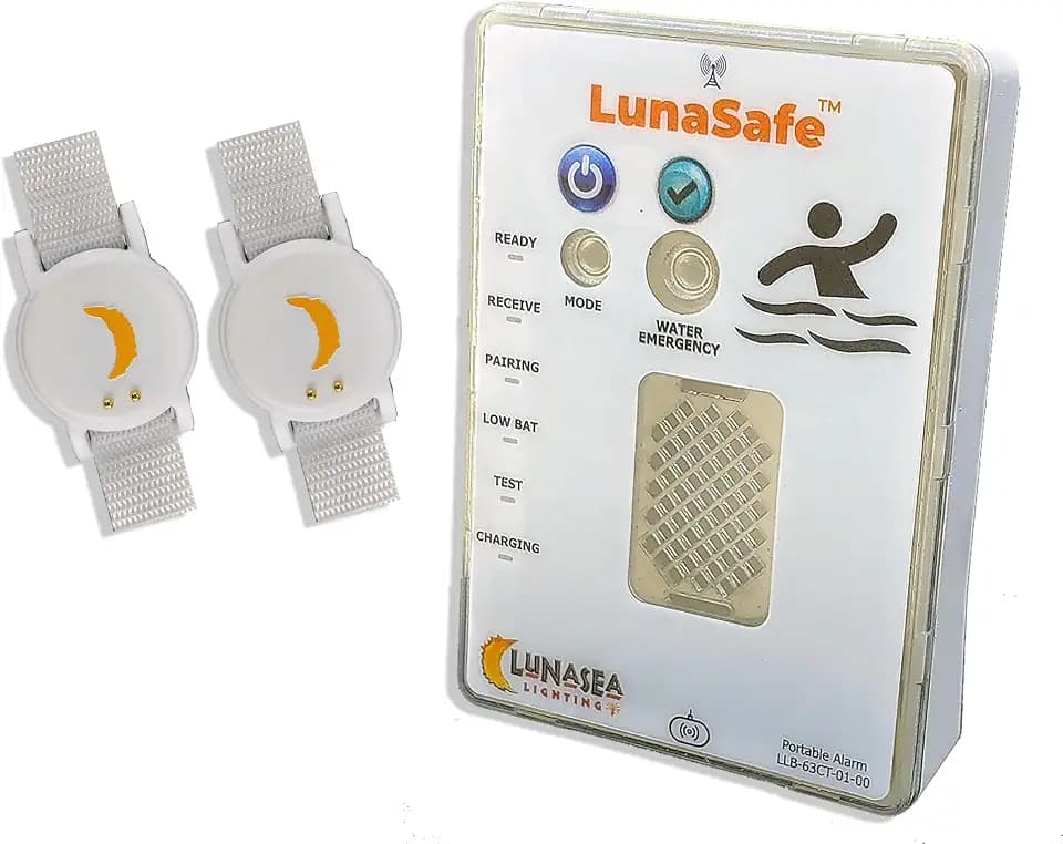LunaSafe Child/Pet Immersion Pool Alarm/Water Alarm Kit with 2 Transmitters