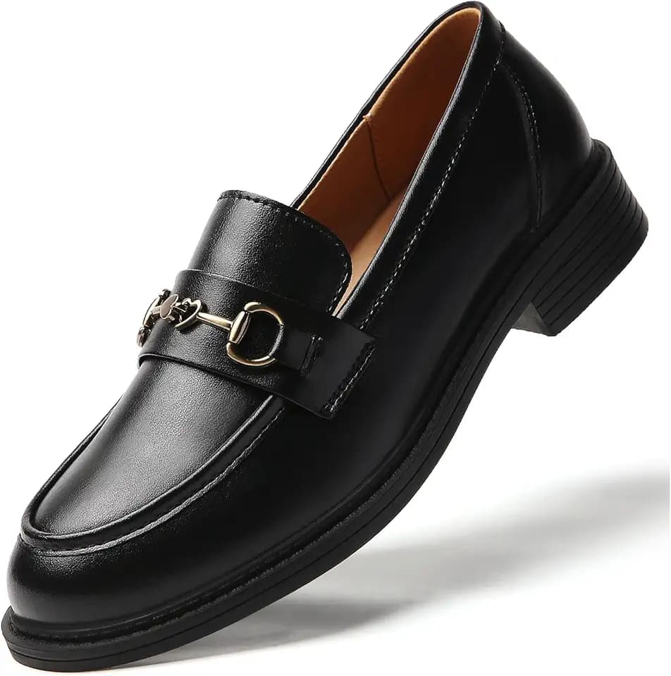 Loafers for Women Leather Penny Loafer Comfortable Dressy Work Shoes