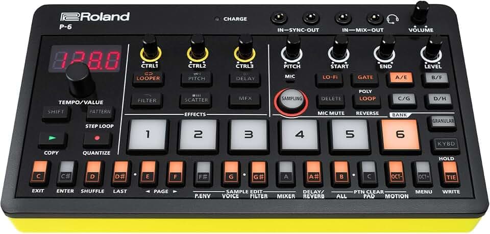 Roland AIRA Compact P‑6 | Kreativer Sampler mit Sequencer & Tastatur